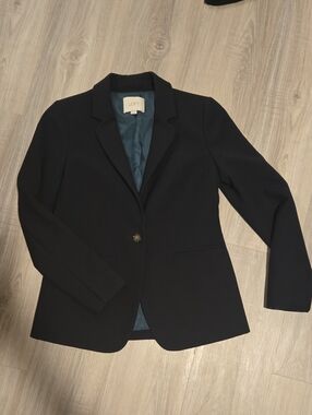 LOFT Black Single-Button Tailored Blazer